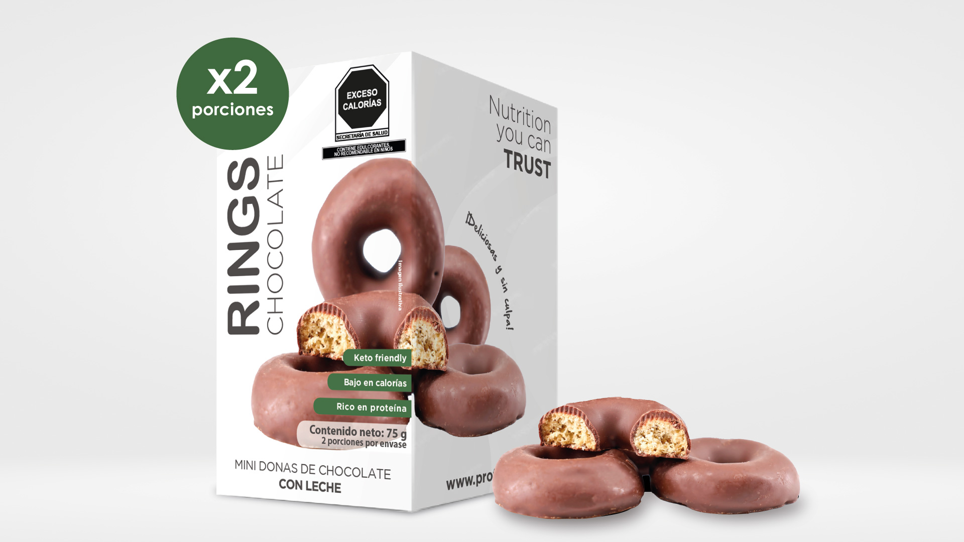 Chocolate rings / Caja con 2 Piezas