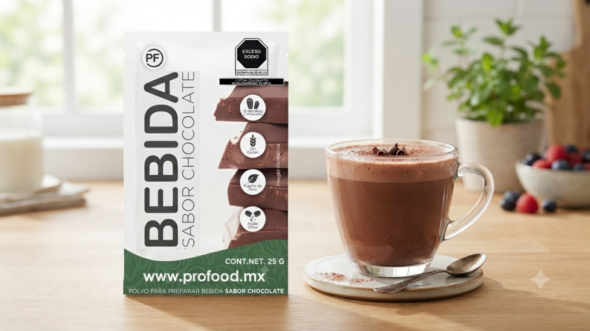 bebida sabor chocolate