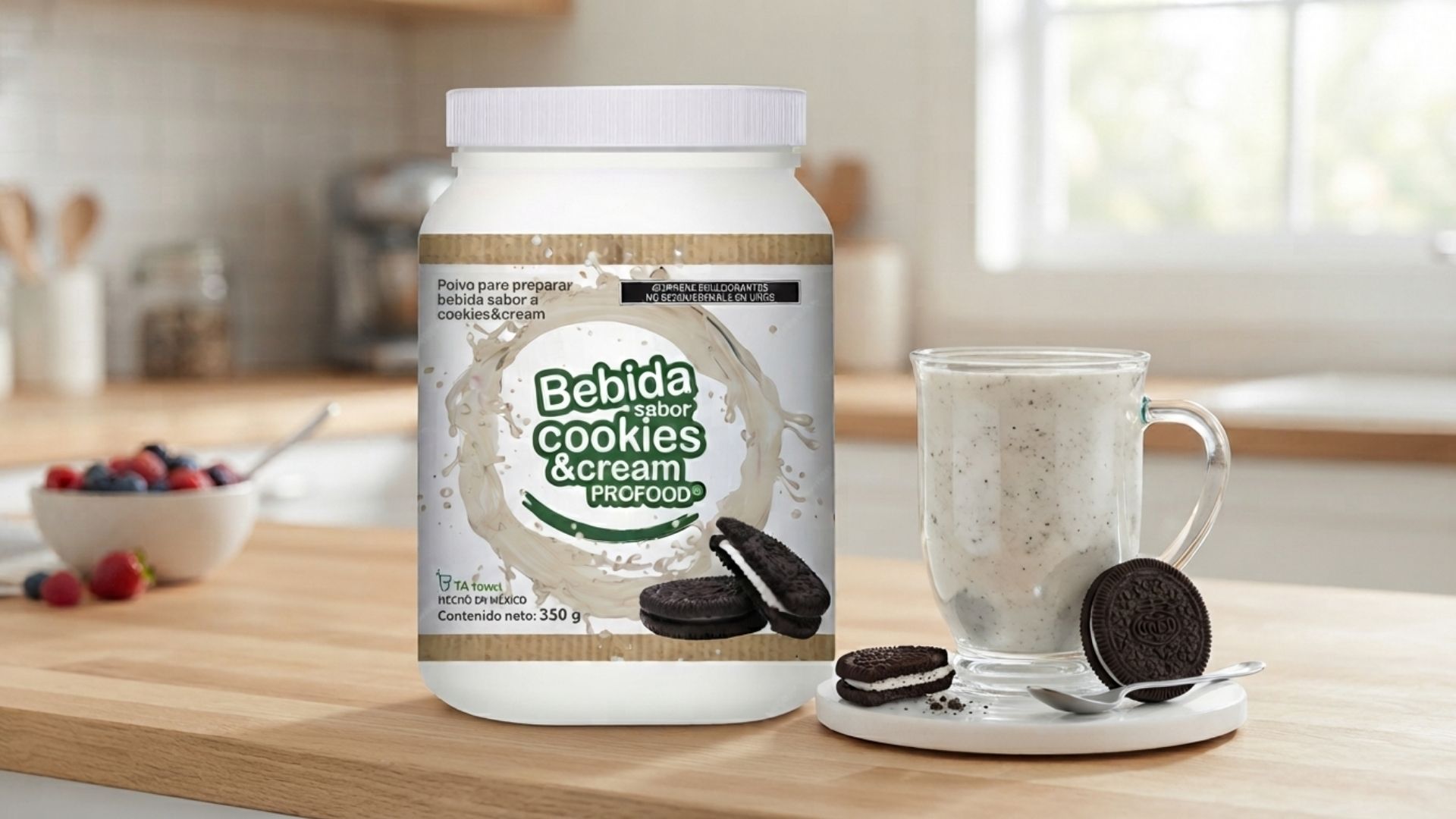 ecopack bebida sabor cookies & cream 350g