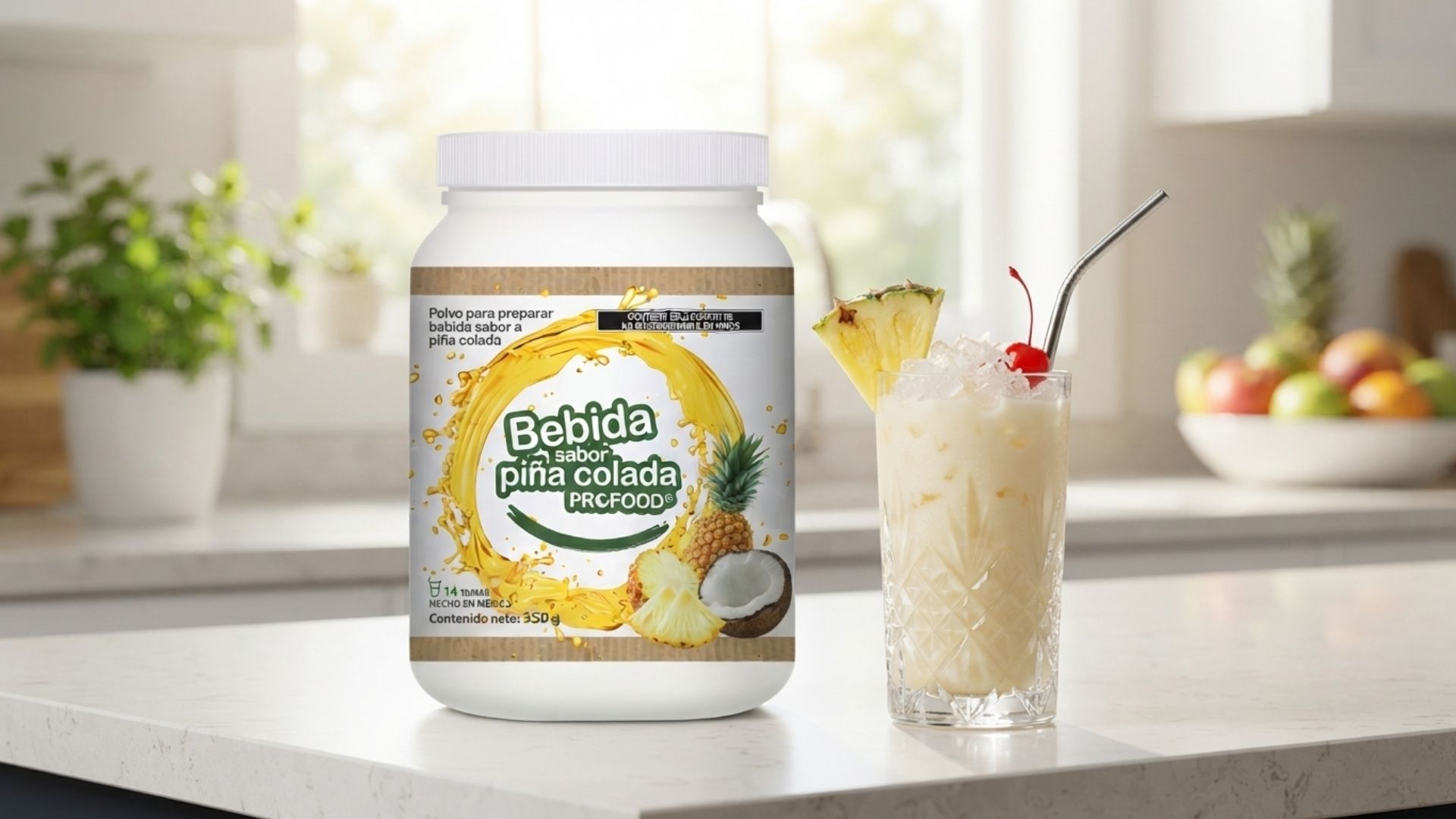 ecopack bebida sabor piña colada 350g