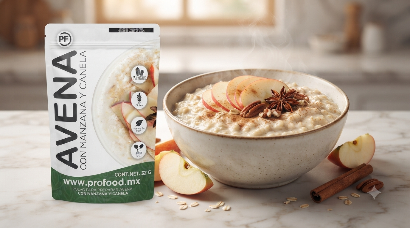 avena con manzana y canela