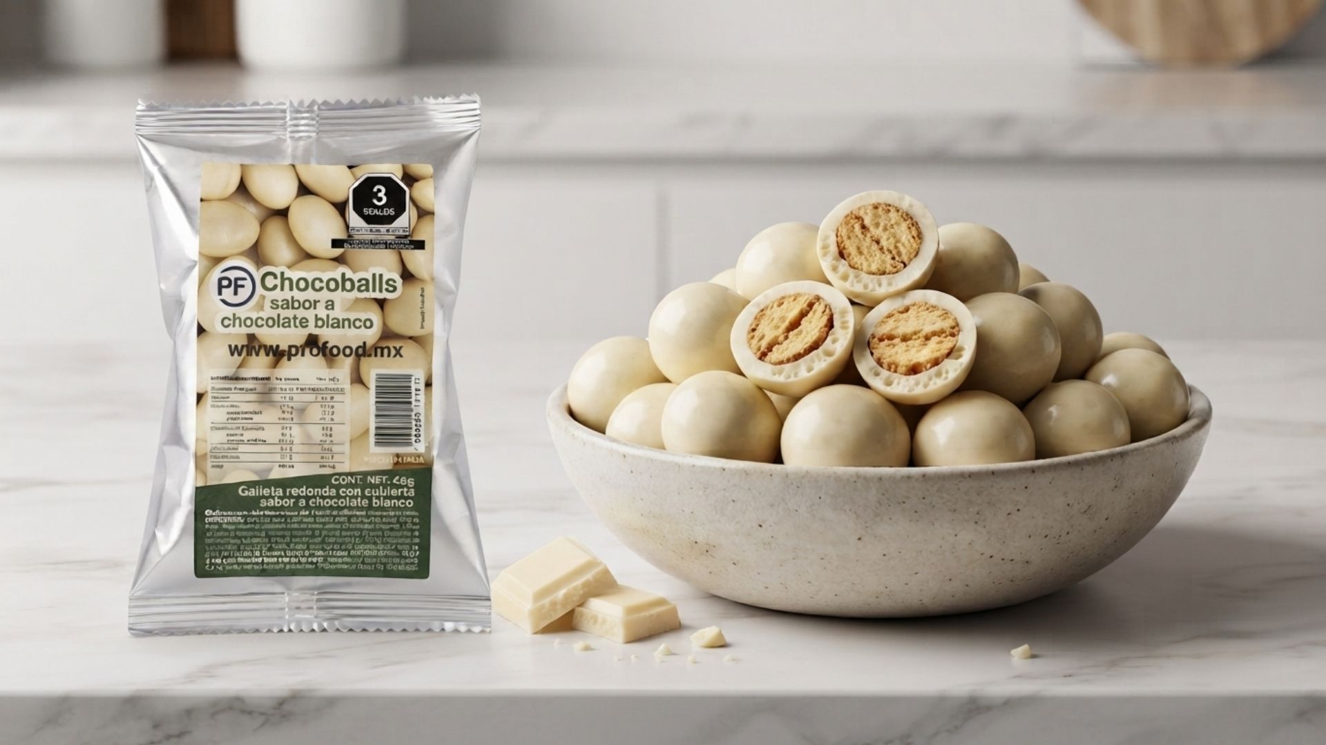 chocoballs chocolate blanco