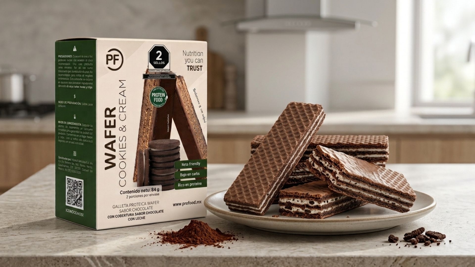 Wafer sabor Cookies & Cream / Caja con 2 Piezas