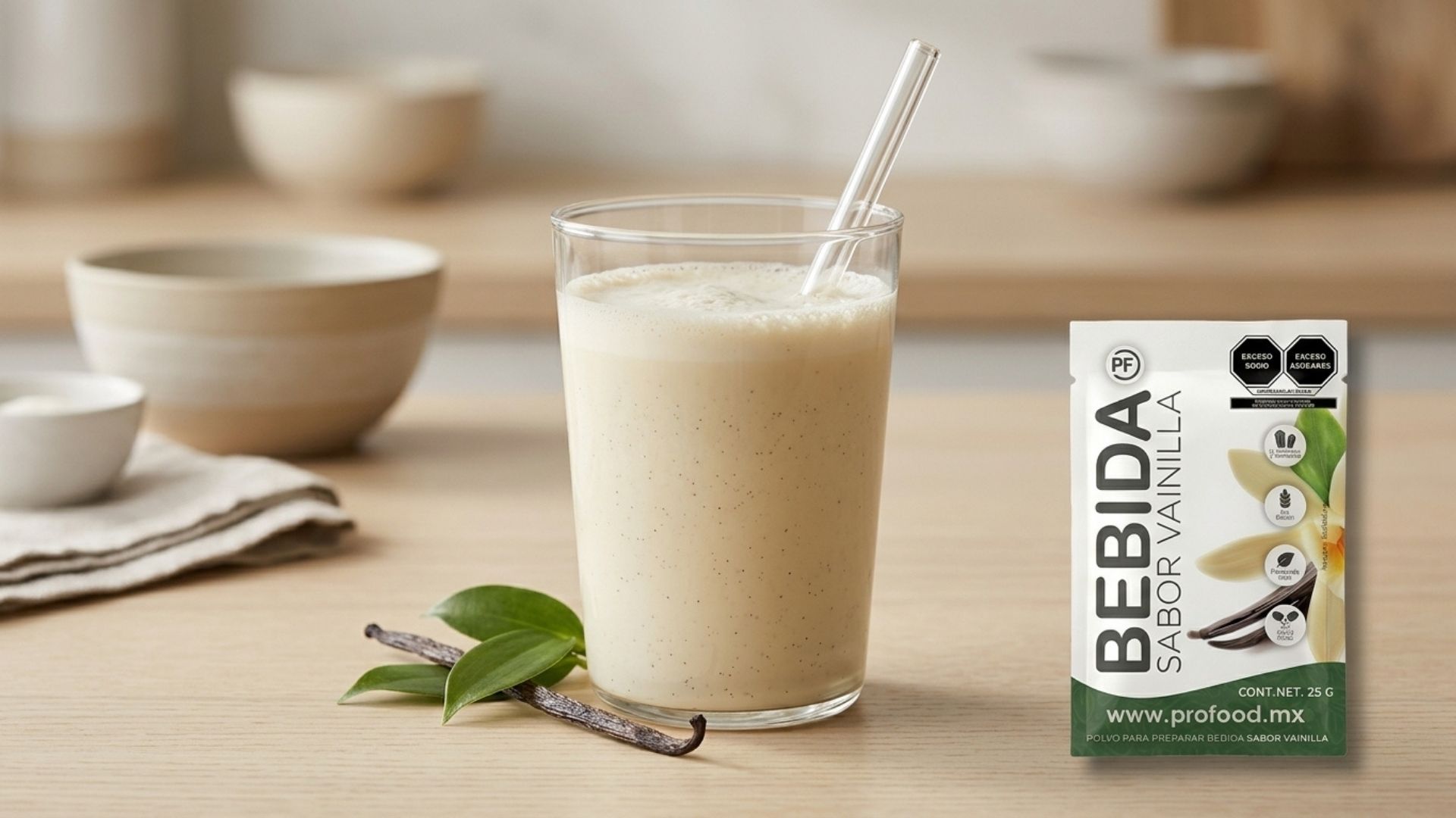 bebida sabor vainilla