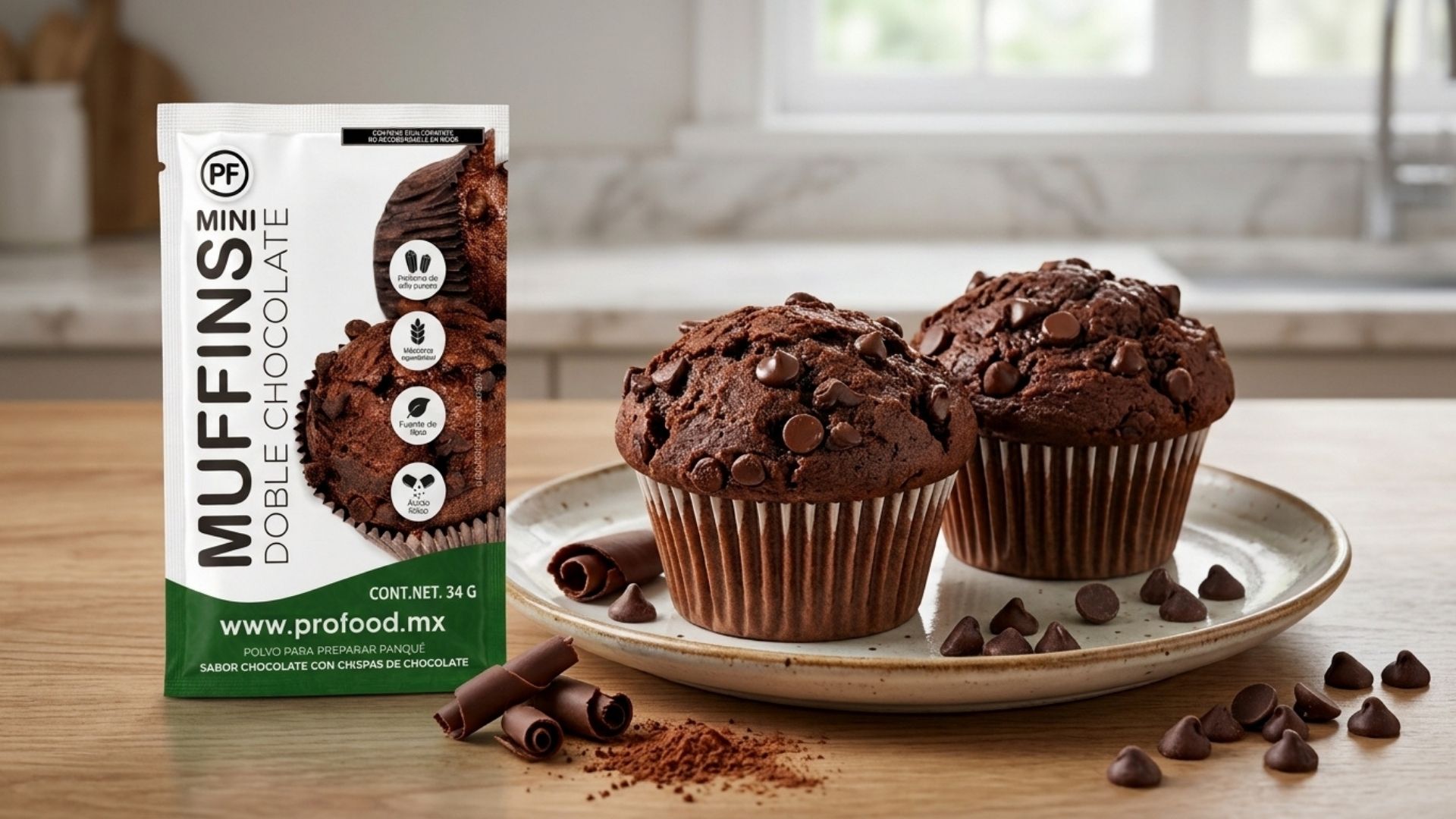mini muffins doble chocolate