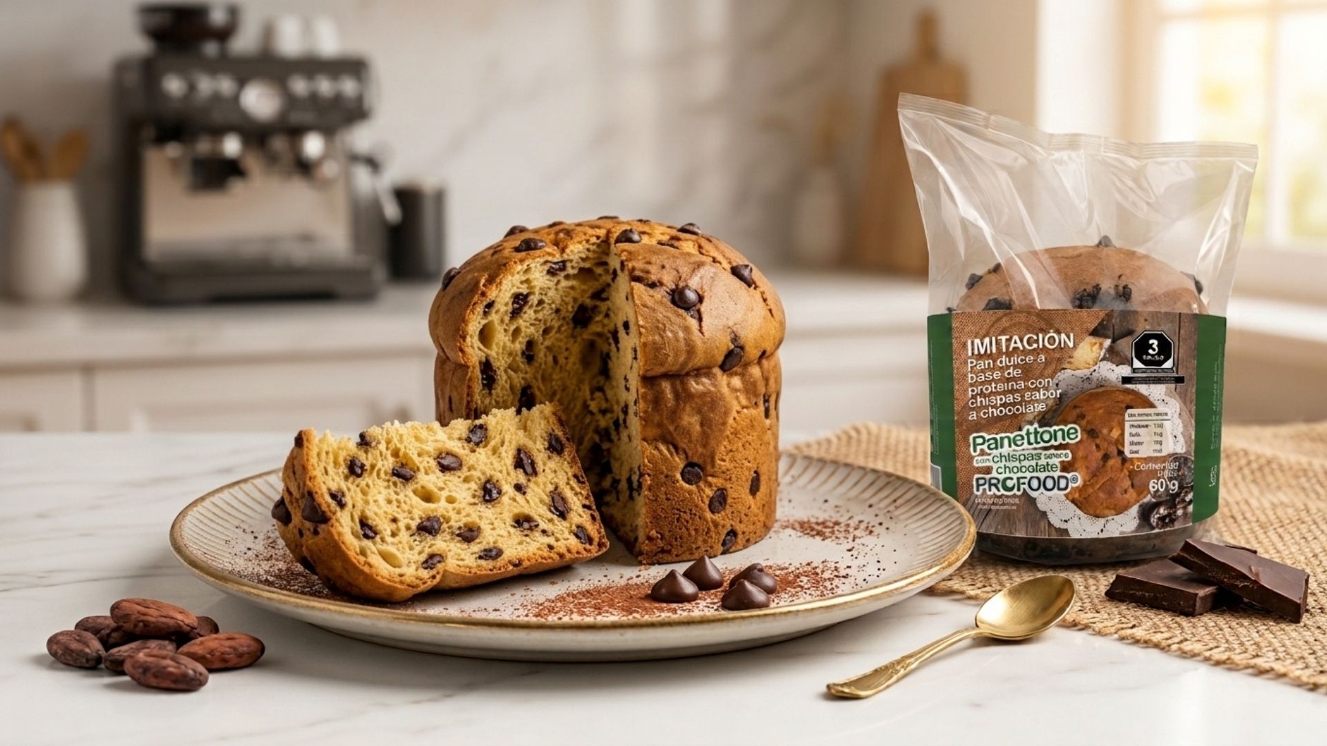 panettone con chispas de chocolate