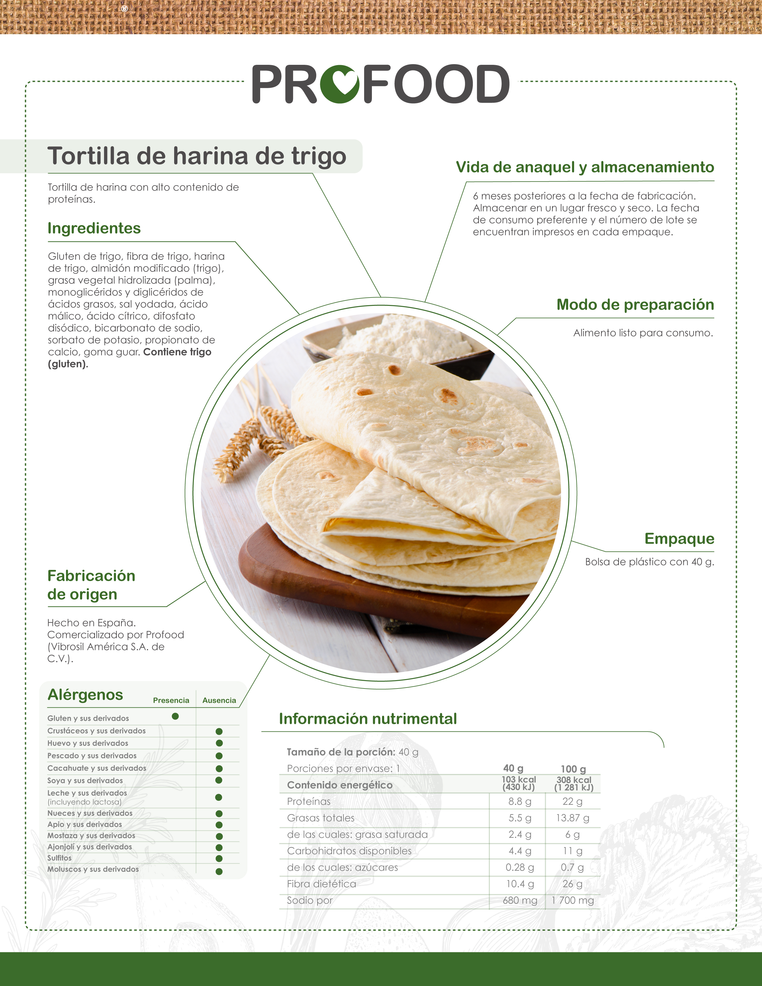 tortillas de harina (6 x 40g).
