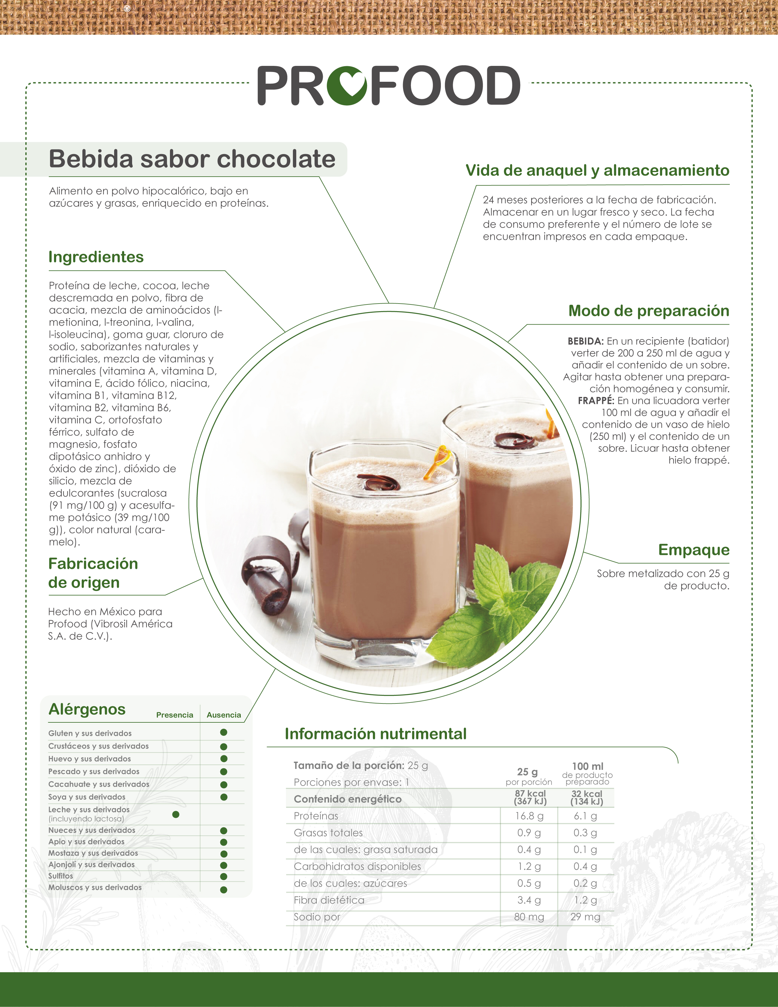 ecopack bebida sabor chocolate 350g