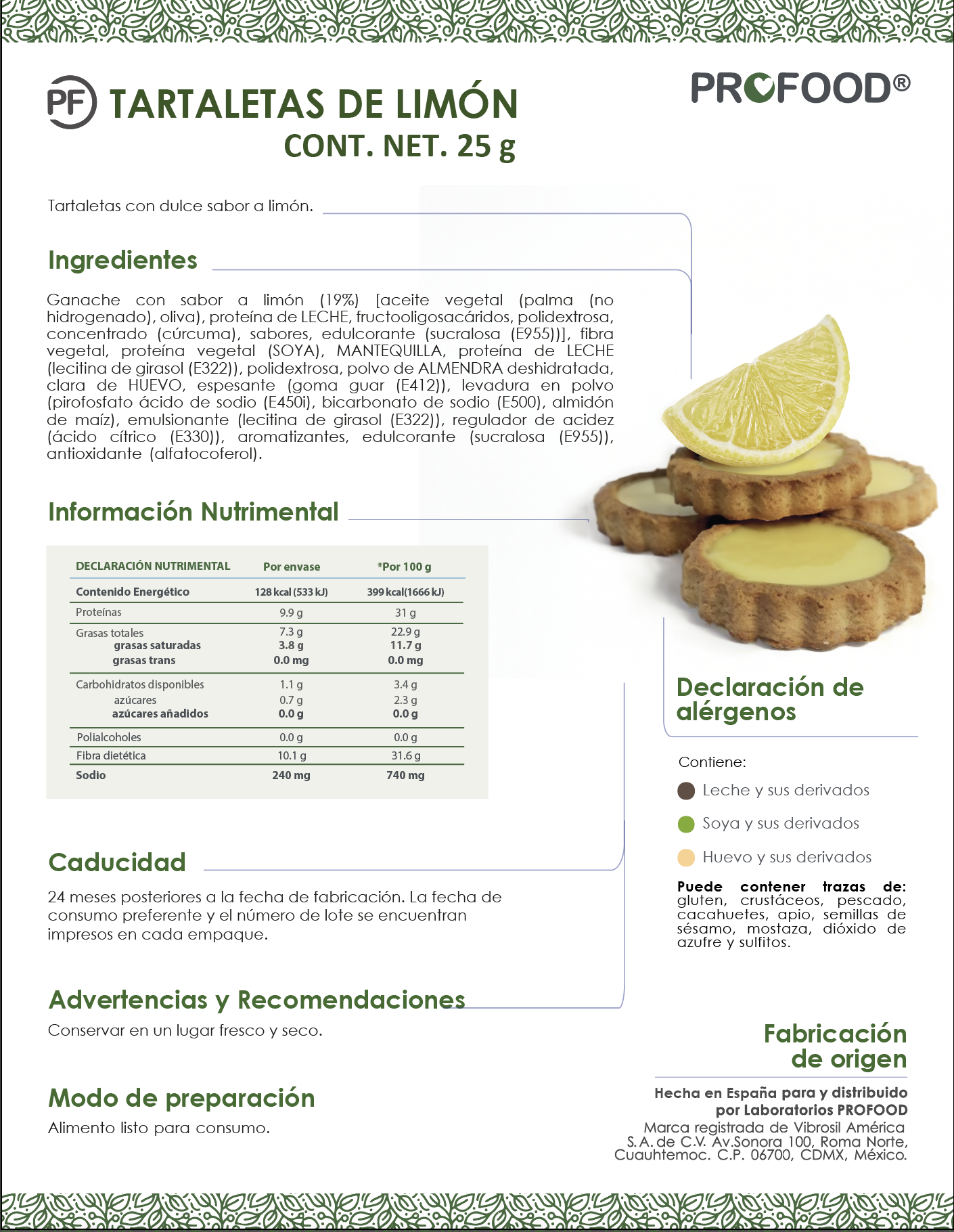 tartaleta de limón