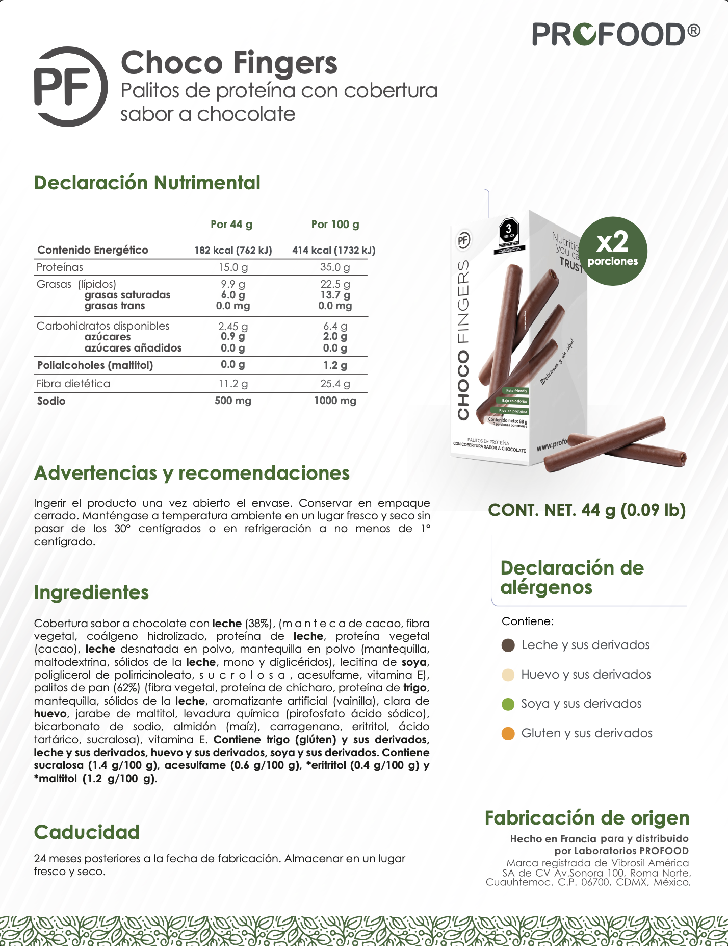 ChocoFingers / Caja con 2 Piezas